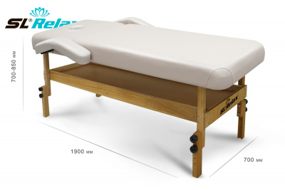 Массажный стол Relax Comfort-М бежевая кожа