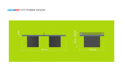 Стол теннисный City Power DESIGN Всепогодный